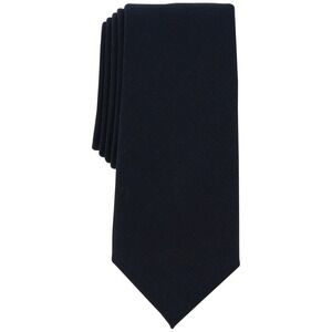 Alfani Tie Mens Britton Solid Navy Blue Necktie Rayon Blend NWT